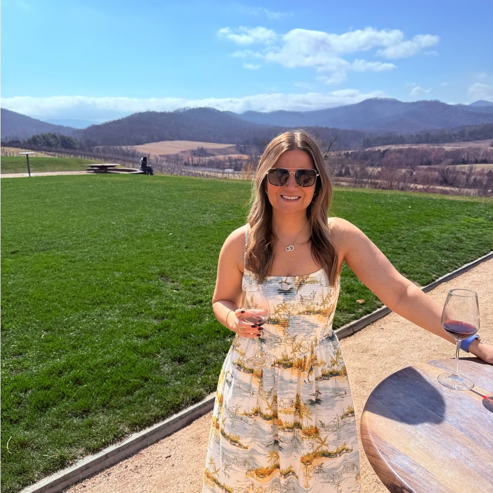 Abercrombie & Fitch Sydney Smocked Dipped-Waist Midi Dress